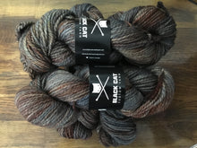 Load image into Gallery viewer, Black Cat Custom Yarn | Bulky weight | Stay Puft | 80% SW Merino 20% Nylon | 140 yards | 113 grams