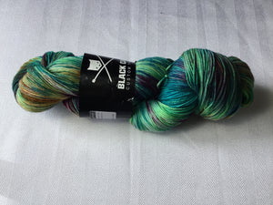 Black Cat Custom Yarn | Fingering Weight | Everyday Sock | 80% SW Merino, 20% Nylon | 400 yards | 113 grams