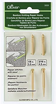 Clover Bamboo Knitting Repair Hooks