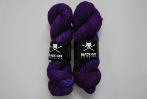 Black Cat Custom Yarn | Fingering Weight | Everyday Sock | 80% SW Merino, 20% Nylon | 400 yards | 113 grams