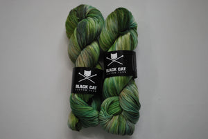 Black Cat Custom Yarn | Fingering Weight | Everyday Sock | 80% SW Merino, 20% Nylon | 400 yards | 113 grams