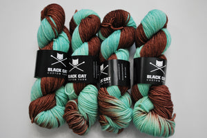 Black Cat Custom Yarn | Worsted Weight | Let's Get Worsted | 100% Superwash Merino | 205 yards | 113 grams