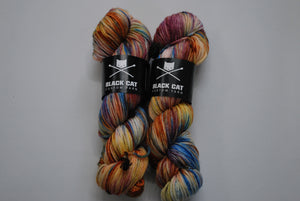 Black Cat Custom Yarn | Worsted Weight | Let's Get Worsted | 100% Superwash Merino | 205 yards | 113 grams