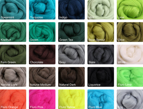 Ashford Merino fibre packs - 100g