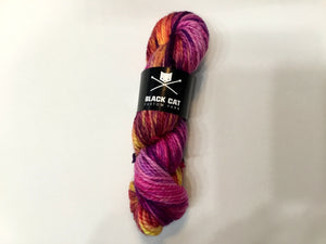 Black Cat Custom Yarn | Bulky weight | Stay Puft | 80% SW Merino 20% Nylon | 140 yards | 113 grams