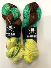 Load image into Gallery viewer, Black Cat Custom Yarn | Bulky weight | Stay Puft | 80% SW Merino 20% Nylon | 140 yards | 113 grams