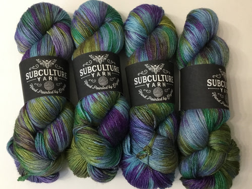 Subculture Yarn | Fingering weight | 70% SW Merino, 20% Bamboo, 10% Nylon | 460 yards | 115 grams