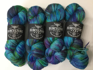 Subculture Yarn | Fingering weight | 80% Superwash Blueface Leicester 20% Nylon | 410 yards | 115 grams