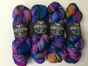 Subculture Yarn | Worsted weight | 100% Superwash Merino Wool | 250 yards | 100 grams