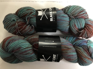 Black Cat Custom Yarn | Fingering Weight | Everyday Sock | 80% SW Merino, 20% Nylon | 400 yards | 113 grams