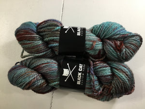 Black Cat Custom Yarn | Bulky weight | Stay Puft | 80% SW Merino 20% Nylon | 140 yards | 113 grams