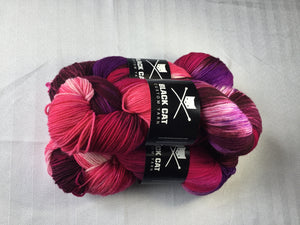 Black Cat Custom Yarn | Fingering Weight | Everyday Sock | 80% SW Merino, 20% Nylon | 400 yards | 113 grams