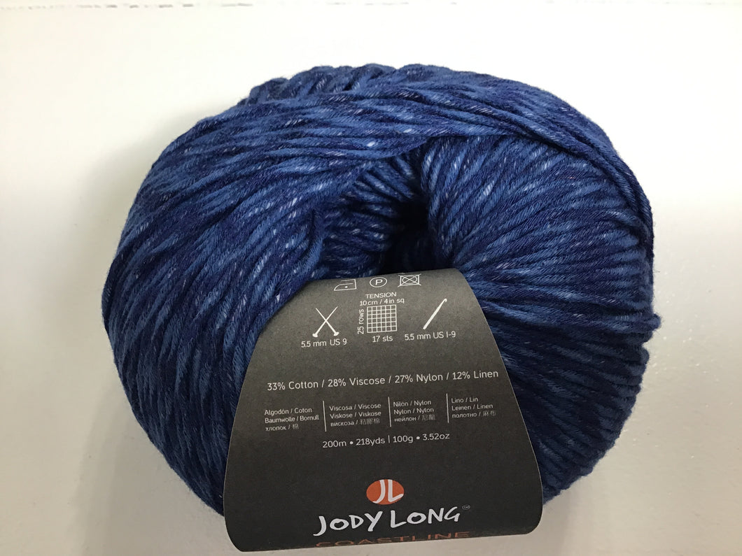 Jody Long | Worsted | Coastline | 33% Cotton 28% Viscose 27% Nylon 12% Linen | 200m | 100g