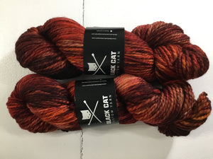 Black Cat Custom Yarn | Bulky weight | Stay Puft | 80% SW Merino 20% Nylon | 140 yards | 113 grams